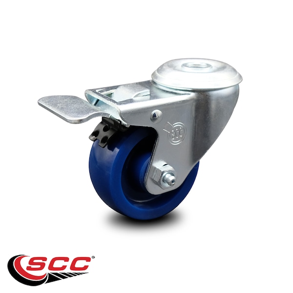 3 Inch Solid Polyurethane Wheel Bolt Hole Caster with Total Lock Brake SCC